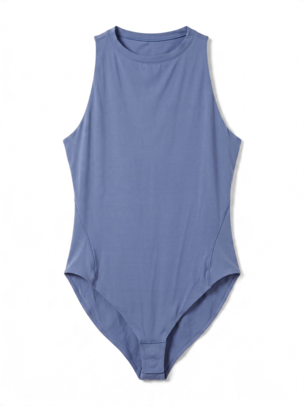 LULULEMON Bodysuit Wundermost Blue Ultra-soft Nulu High-neck Sleeveless , Sz L